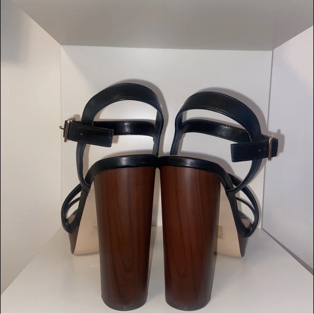 NWB BCBGeneration Omnia Sandal Black Strappy Heeled Sandals - Picture 3 of 7